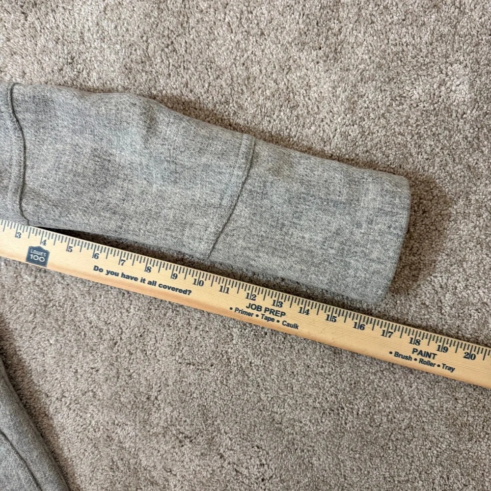 J.Crew Chateau Parka Italian Stadium-Cloth Wool Grey‎ Faux Fur Hood Coat Size 0 - Picture 8 of 11